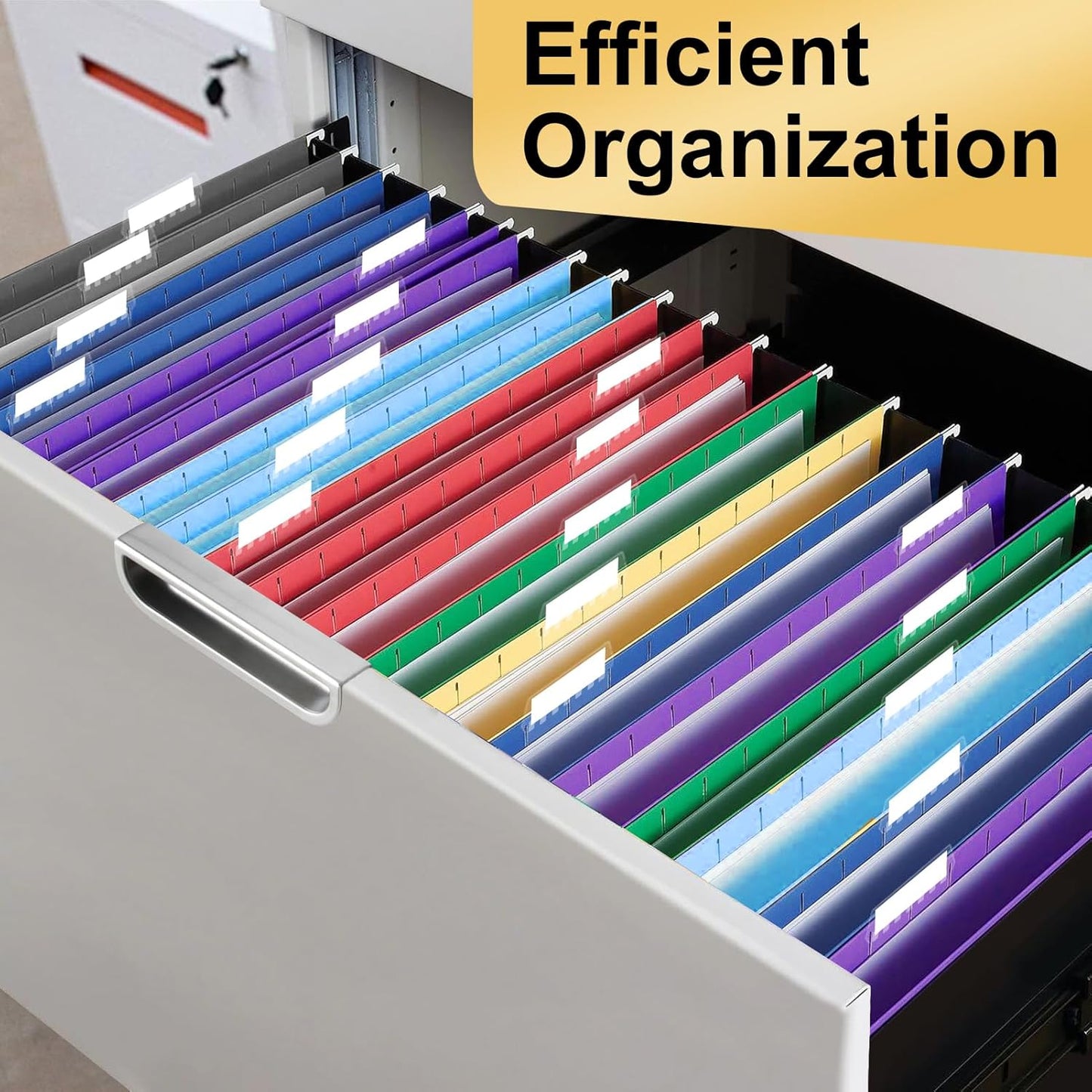 Hanging File Folders, 30 Pack Letter Size Hanging File folders with Tabs, Stay Organized for Your Home and Office Bulk File, Documents and Paper, 10 Colors