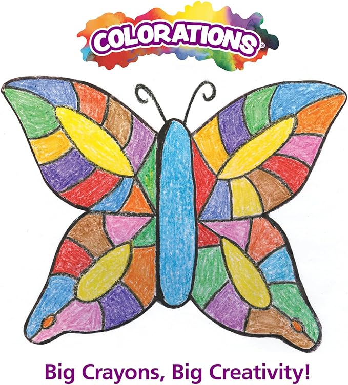 Colorations Large Crayons - 8 Colors, Set of 400 (Item # CLBIGS)