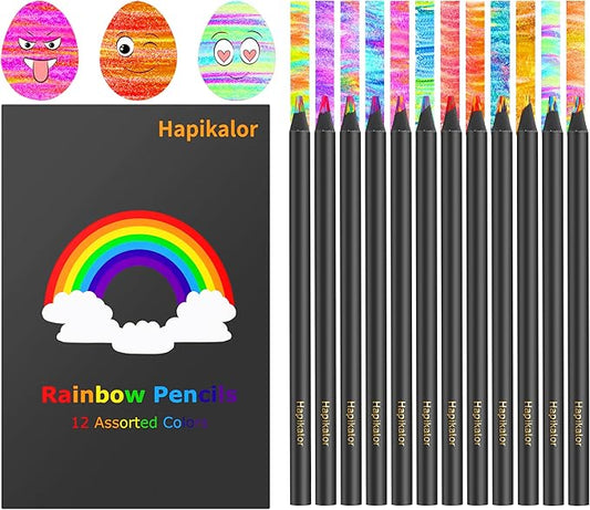 Art Supplies, 12 Color Rainbow Colored Pencils for Kid, Drawing Pencil Set Halloween Stocking Stuffers for 5-12 Year Old, Holiday, Birthday, Christmas Gifts for Teen