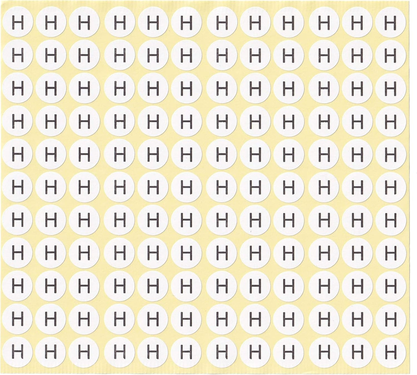 dealzEpic - Alphabet Stickers of The Letter H - Small Round Paper Self-Adhesive Peel and Stick Letter Labels - Set of 15 Sheets