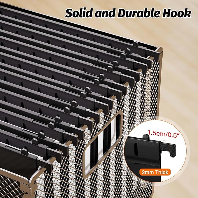 Extra Capacity Plastic Hanging File Folders,12 Pack Reinforced Hang Folder,Heavy Duty 1 Inch Expansion,Filing Cabinet Folders Letter Size for Bulk Files/Medical Charts (No Sealed, Black)