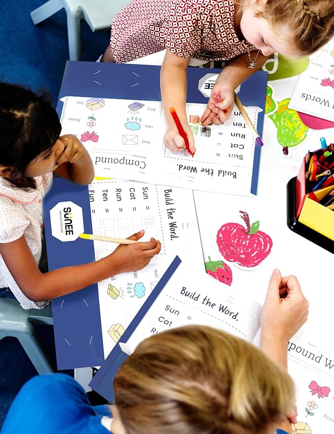 SUNEE Folders with Pockets 3 Hole Punched(50 Pack, Dark Blue), 2 Pocket Folders Fit Letter Size Paper, Paper File Folder for School Office Home Bussiness