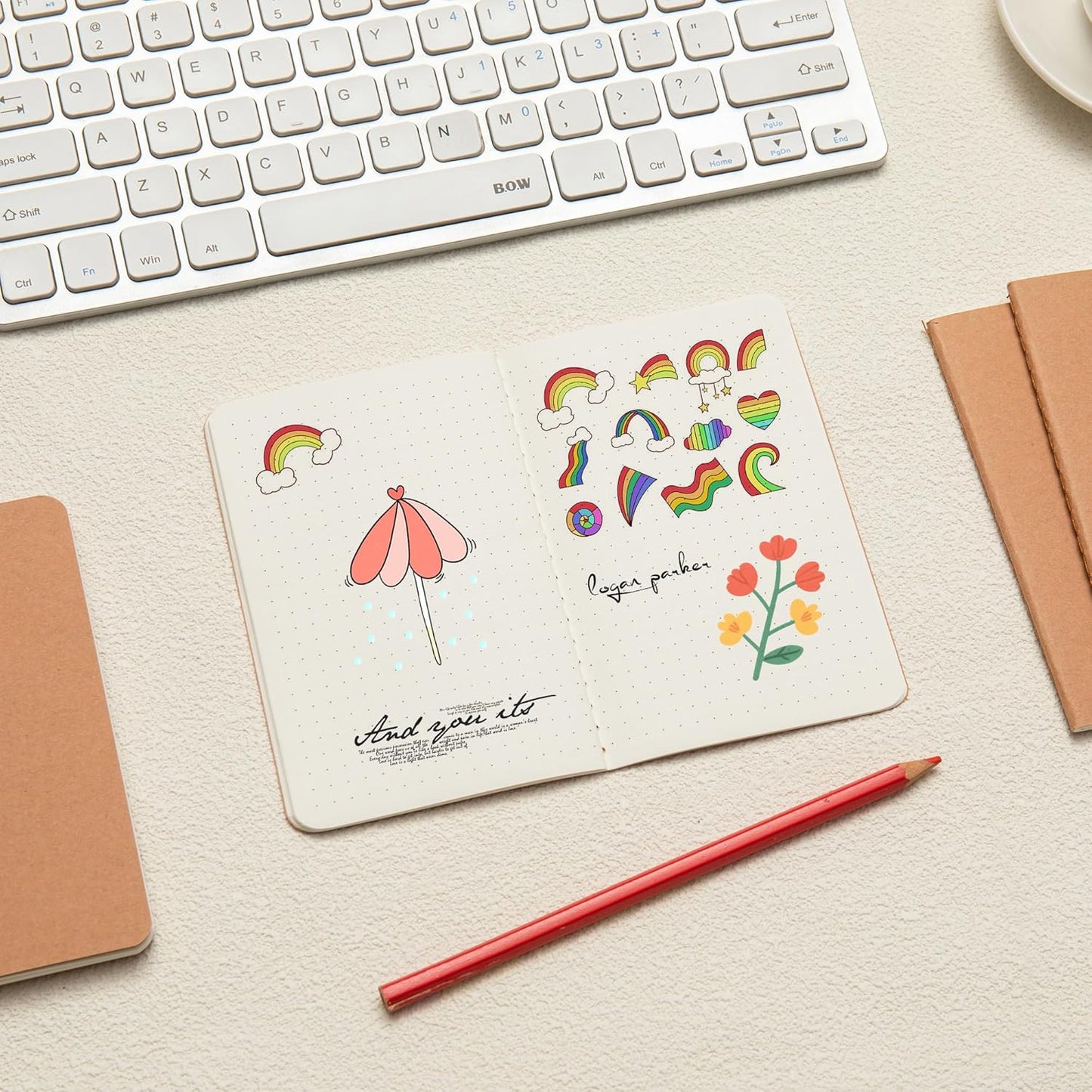 20 Pack Dot Grid Small Pocket Notebook Journals Bulk with Thick Dotted Paper, 60 Pages, 5.5x3.5 inch, A6 Size, Kraft Cover, Diary Writing Sketchbook Subject Notebooks Planner