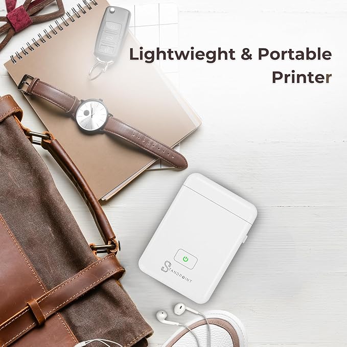 Standpoint Label Maker Machine with Tape: Portable Bluetooth Thermal Label Printer HP2 for Easy Organization - Wireless, Inkless, High-Resolution for Home and Office Supplies