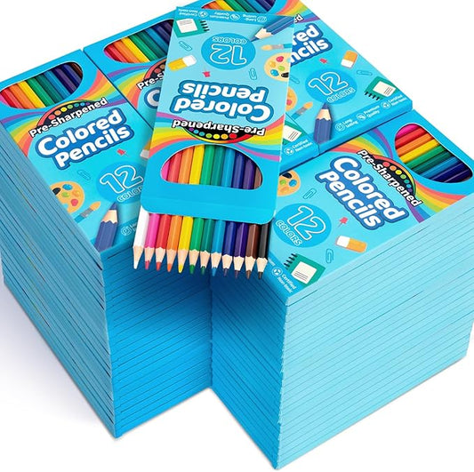 864 Count Colored Pencils Bulk, 72 Pack Colored Pencils for Kids, Pre-sharpened Coloring Pencils in 12 Vibrant Colors, Bulk School Supplies for Teachers, Classroom Prizes, Drawing Art Supplies