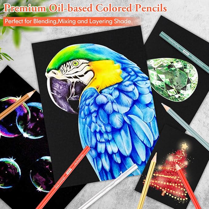 Huhuhero 120 Count Colored Pencils Set for Adult Coloring Books, Soft Core Vibrant Blendable Art Drawing Pencils, Premium Art Supplies for Kids Adults Beginners, Back to School Supplies Teacher Gifts