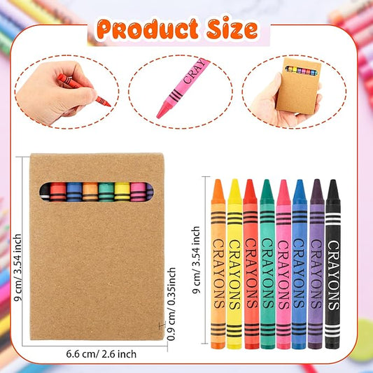 54 Pack Color Crayons Bulk Mini Crayon Boxes Wrapped Wax Crayons Pack Kids Classroom Art Craft School Student Teacher Party Supplies Birthdays Gifts