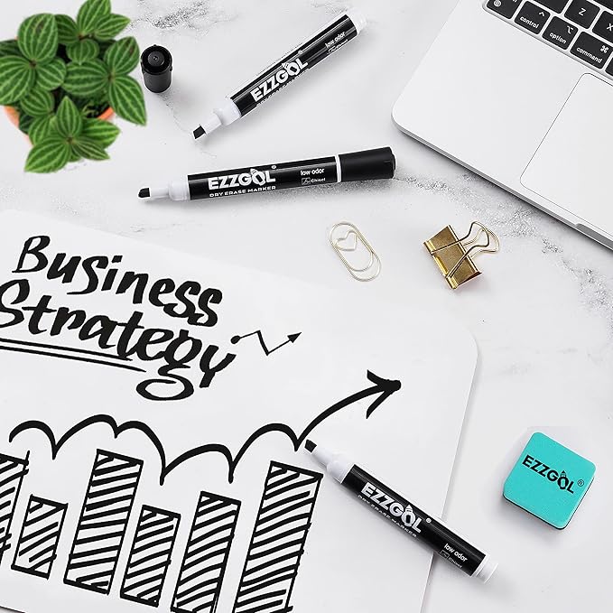 Dry Erase Markers Bulk, 72 Pack Black Low Odor Whiteboard Markers