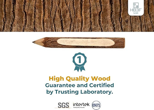 BSIRI Pencil Wood Favors of Graphite Wooden Tree Rustic Twig Pencils Birch of 12 Camping Lumberjack Decorations Party Supplies Novelty Gifts Bark Pencils Gifts (5 Inch Personalized)