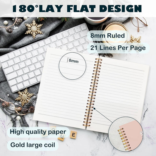 BearCake Orange Bible Christian Journals Floral Notebooks for Women Note Taking,Prayer Journal for Women, His Mercies are New Every Morning,Bible Study Journal for Women 5.5x8.3