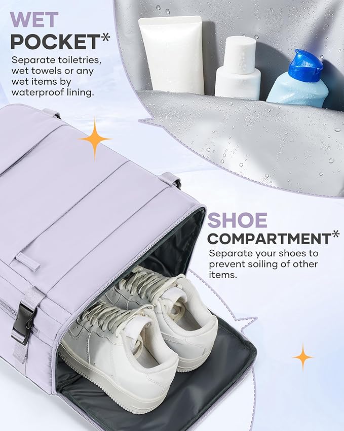 coofay Travel Backpack Carry On Flight Aapproved Personal Item Travel Bag Mochila De Viaje Travel Backpack For Men Spirit Airlines Personal Item Bag 18x14x8 Carry On Backpack For Airplanes Purple