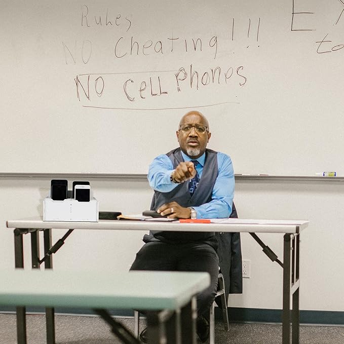 Wooden 12-Compartment Desktop Organizer Multifunctional Storage Box Desk Supplies for Cell Phones Holder White (12-Grid)