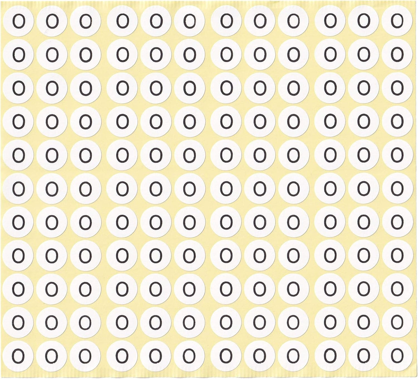 dealzEpic - Alphabet Stickers of The Letter O - Small Round Paper Self-Adhesive Peel and Stick Letter Labels - Set of 15 Sheets