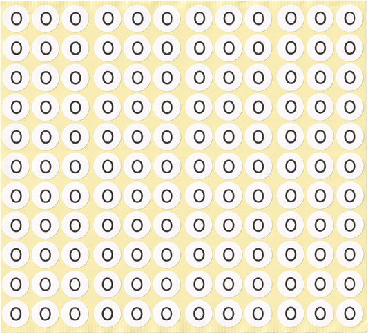 dealzEpic - Alphabet Stickers of The Letter O - Small Round Paper Self-Adhesive Peel and Stick Letter Labels - Set of 15 Sheets