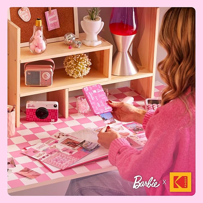 KODAK x Barbie Instant Smartphone Barbie Photo Printer - Portable, Color, Wireless - Zink 2x3” Sticky-Back Photos - Print from iOS & Android Devices with Fun Editing App -Signature Style