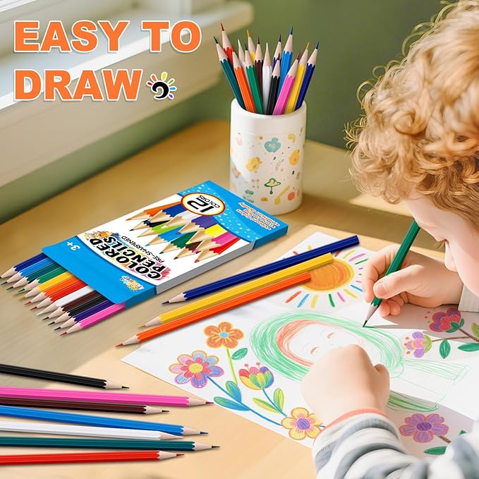 SpringFlower 432 Count Colored Pencils Bulk, 36 Pack Pre-Sharpened Coloring Pencils For Kids, Colored Pencil for Kids Teachers Classroom Essential, School Supplies for Teacher, Back to School Supplies