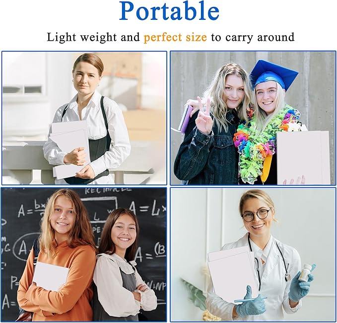 Zzrywuty 50 Packs Two Pocket File Folders with Business Card Slot,Textured Paper,Letter Size,Holds 100 Sheets for School,Office,Business,White