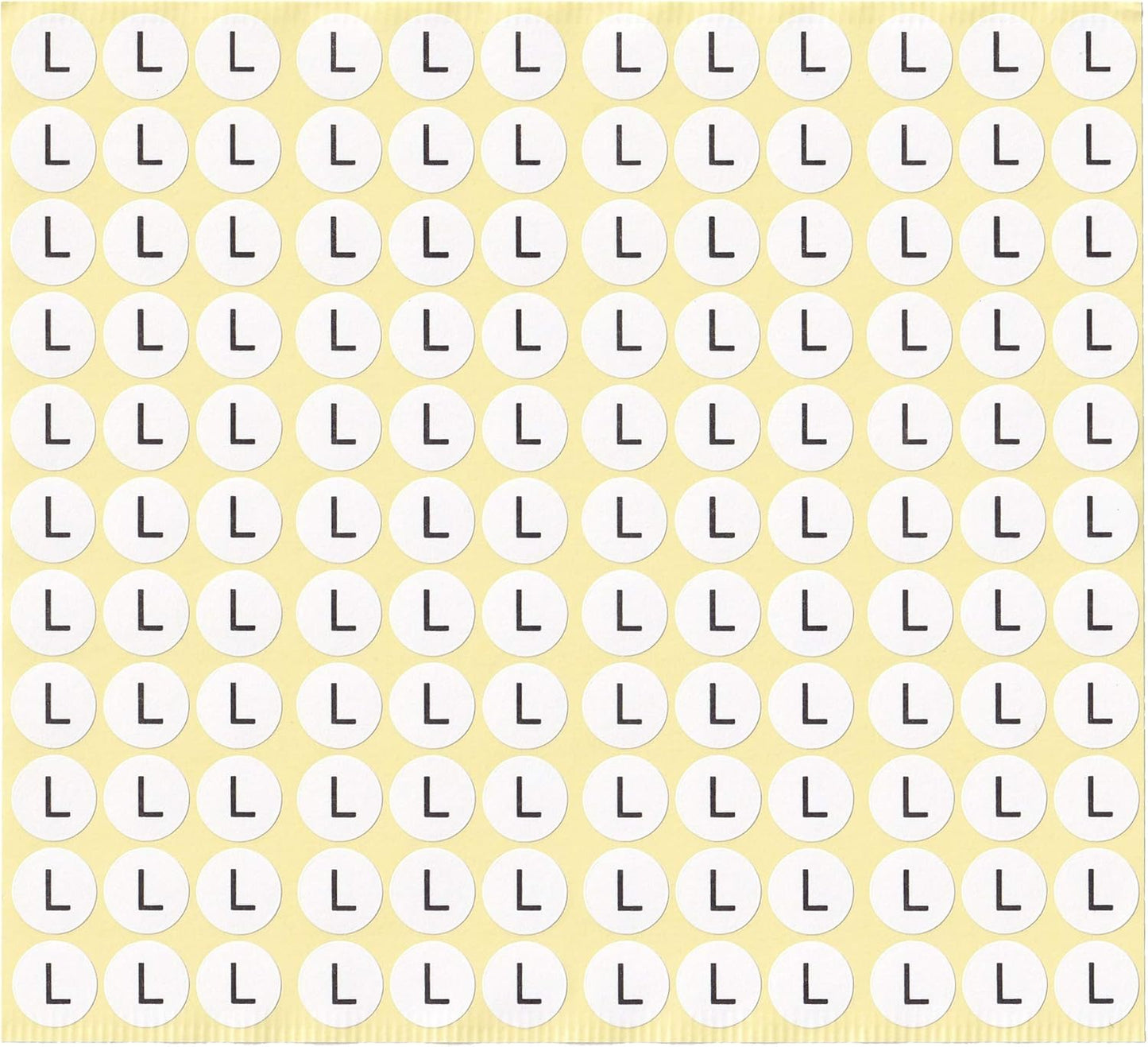 dealzEpic - Alphabet Stickers of The Letter L - Small Round Paper Self-Adhesive Peel and Stick Letter Labels - Set of 15 Sheets