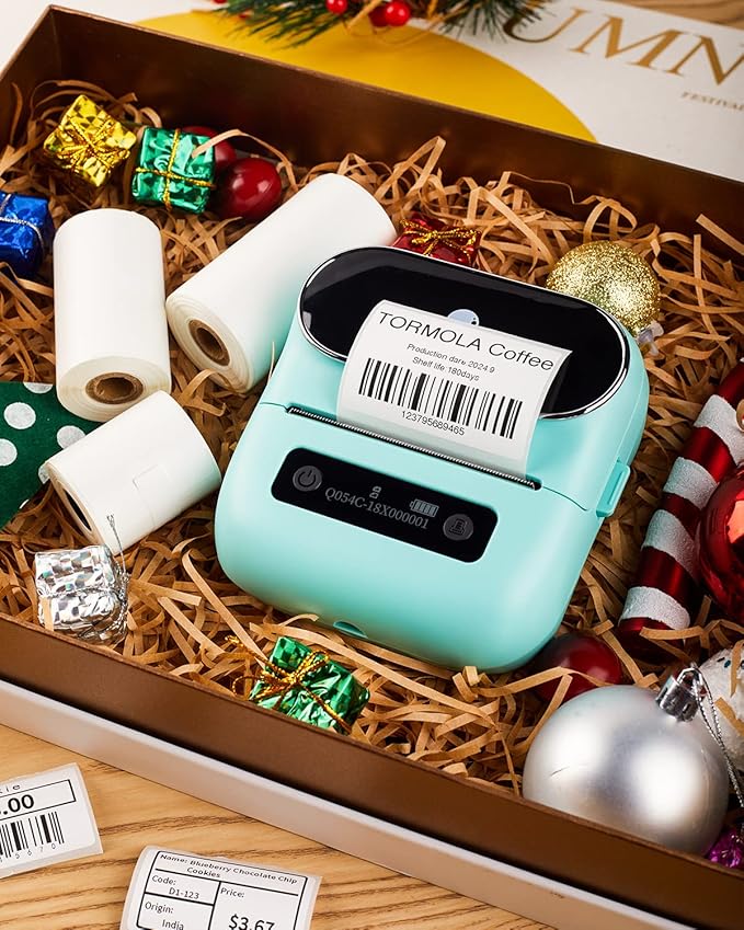 Phomemo M220 Label Maker, 3 Inch Bluetooth Thermal Label Printer for Barcode, Address, Labeling, Mailing, File Folder Label, Label Maker Machine with 3 Rolls of Labels