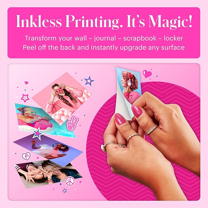 KODAK x Barbie Instant Smartphone Barbie Photo Printer - Portable, Color, Wireless - Zink 2x3” Sticky-Back Photos - Print from iOS & Android Devices with Fun Editing App -Signature Style
