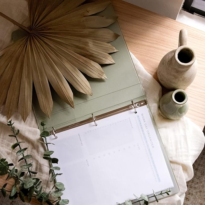 Samsill Plant-Based 1 Inch Durable D-Ring, Made in USA, View Binder, Eco-Friendly, USDA Certified Biobased, Single, Dusty Green