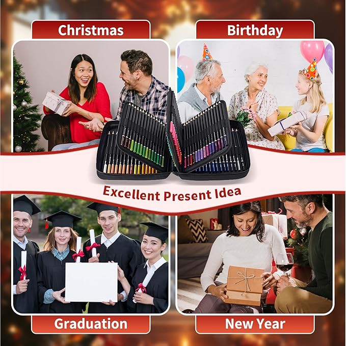 120 Colored Pencils for Adult Coloring Books, Perfect for Coloring, Oil-Based Cores Pencils Set with Zipper Case, Eraser and Sharpener,Coloring Pencils for Adults, Beginners,Artists