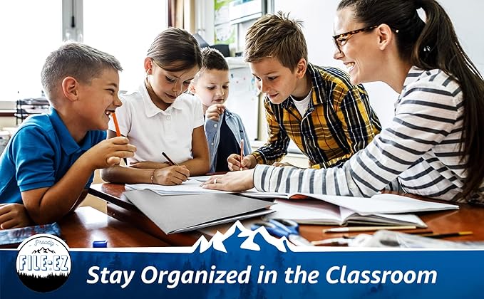 FILE-EZ Two-Pocket Folders, Gray, 25-Pack, Textured Paper, Letter Size (EZ-32530)