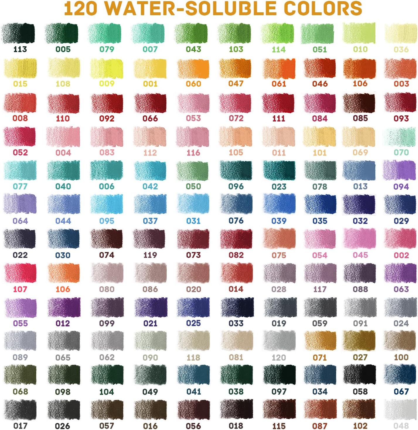 LBW Watercolor Pencils 120 Professional Water Colored Pencils for Adult Coloring Book Blending Sketching