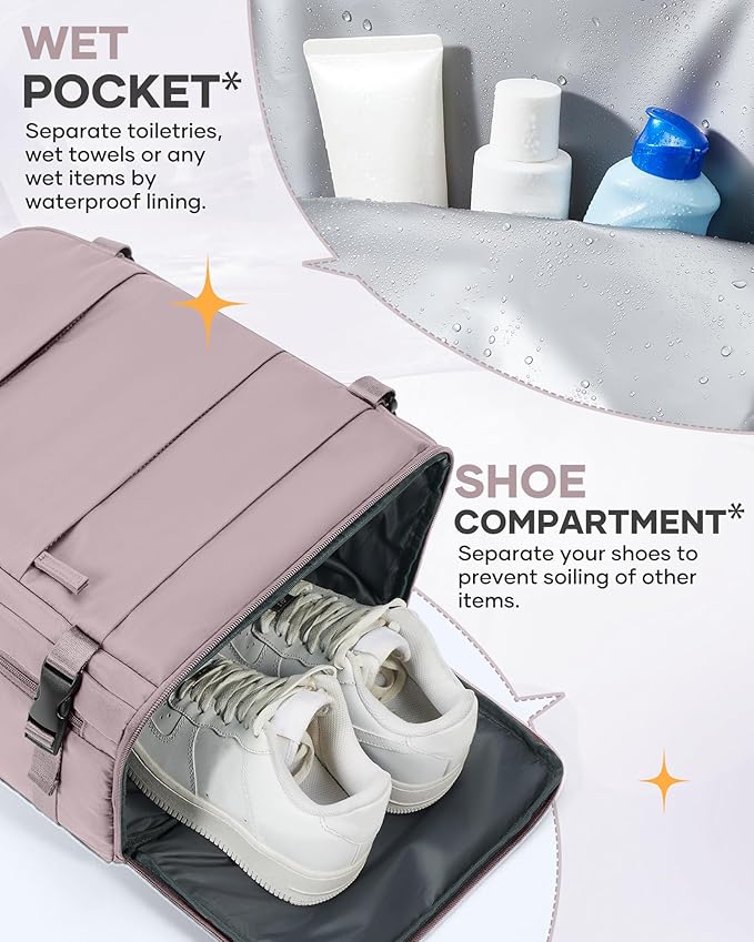 Travel Backpack Carry On Flight Aapproved Personal Item Travel Bag Mochila De Viaje Travel Backpack For Men Spirit Airlines Personal Item Bag 18x14x8 Carry On Backpack For Airplanes Lotus Root Pink