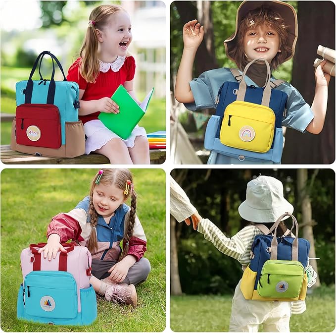 CLUCI Toddler Backpack, Multi Color, Unisex, 11 x 4.5 x 13 Inch, 1 Liter, Preschool Kindergarten School & Travel Backpack