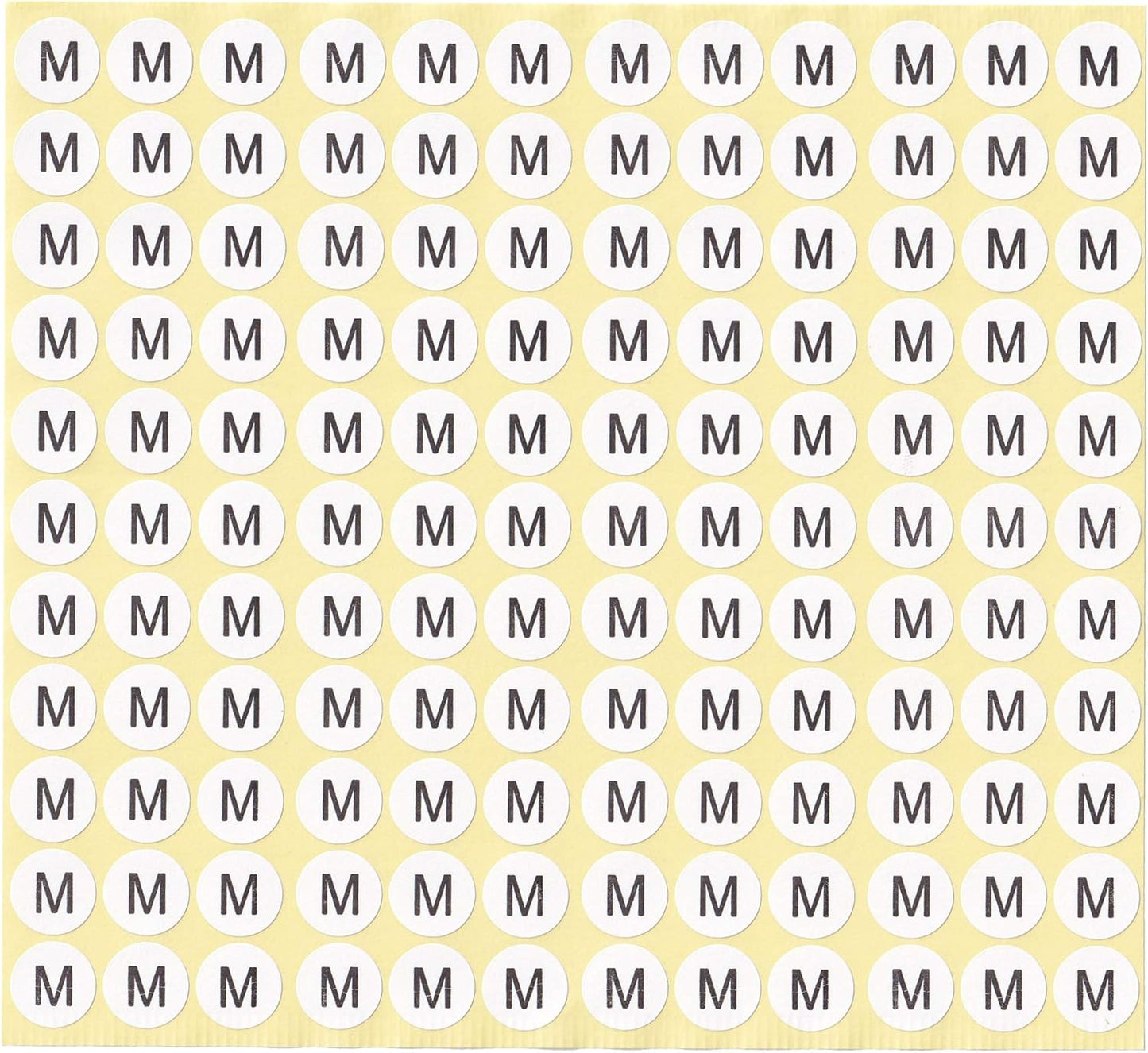dealzEpic - Alphabet Stickers of The Letter M - Small Round Paper Self-Adhesive Peel and Stick Letter Labels - Set of 15 Sheets