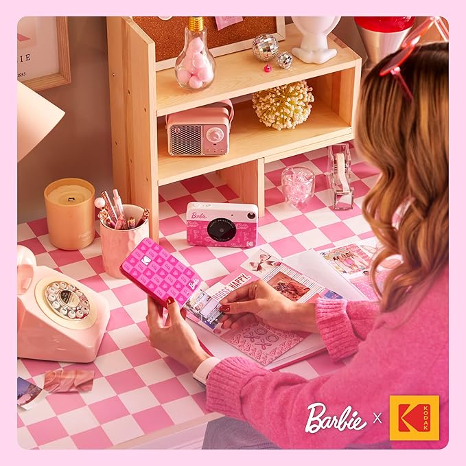 KODAK x Barbie Instant Smartphone Barbie Photo Printer - Portable, Color, Wireless - Zink 2x3” Sticky-Back Photos - Print from iOS & Android Devices with Fun Editing App - Iconic Style