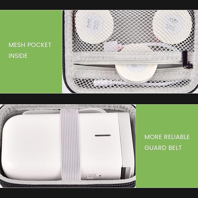 Case Compatible with NIIMBOT D11 Label Maker Printer, Storage Bag for Phomemo D30 for Canon for Ivy 1/2 for HP Sprocket Mini Photo Printer & Label Paper Accessories- Holder Box Only