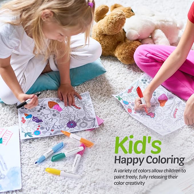 PerKoop 120 Pcs Mini Dry Erase Markers Fine Tip 3.5 Inch Erasable Whiteboard Markers with Cap Clips Low Odor Dry Erase Pen for School Office, Assorted Colors