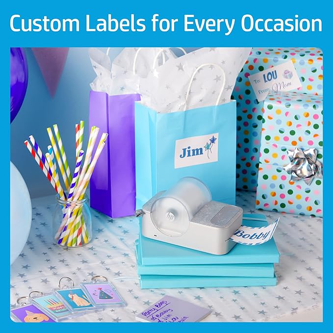 HP Sprocket Panorama Instant Color Label & Smartphone Photo Printer - Portable - Personalize Prints 2” x .5”- 9” on Zink Sticky-Back Photos - Create Photobooth Strips & Custom Designs in App - Grey