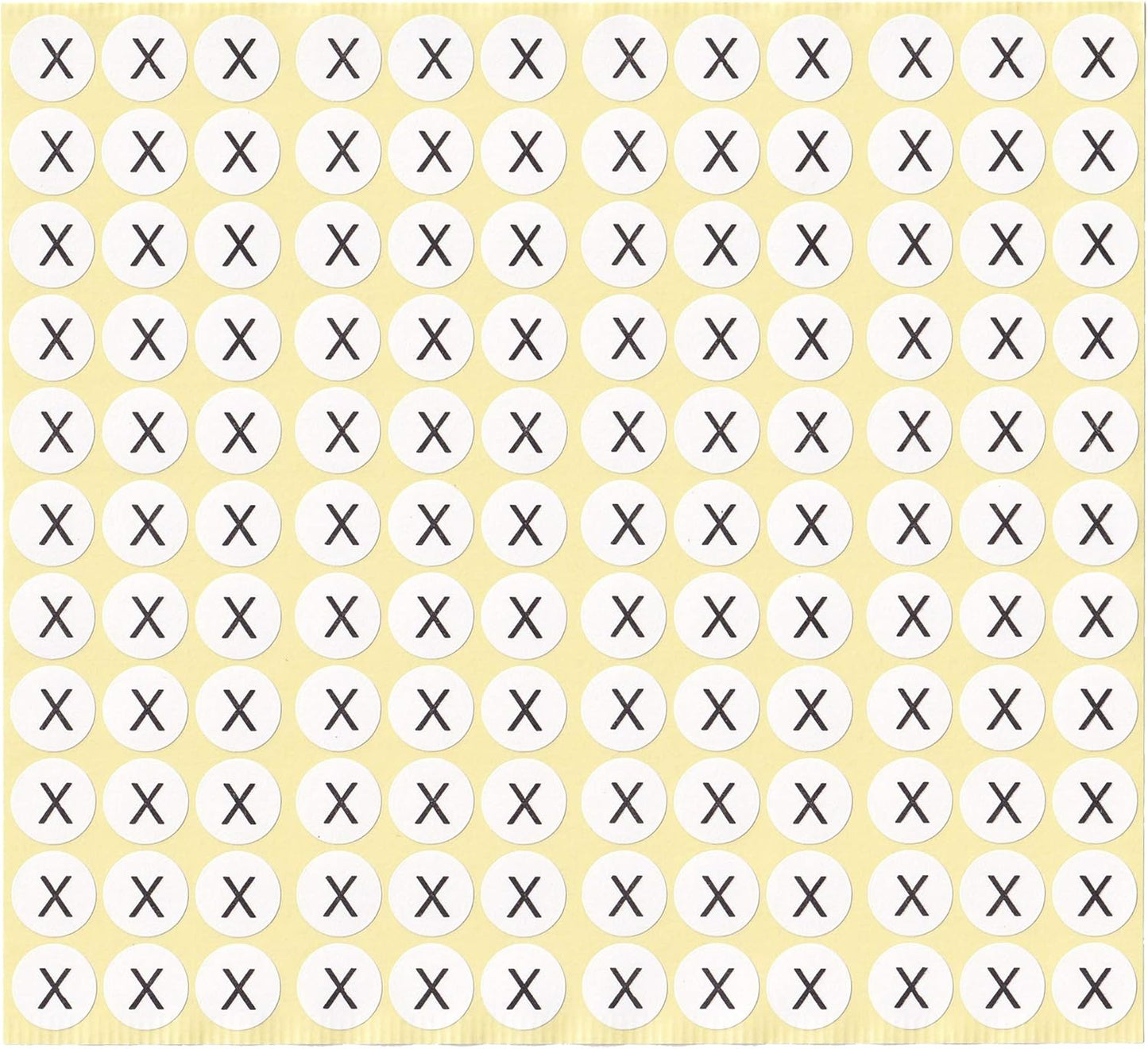 dealzEpic - Alphabet Stickers of The Letter X - Small Round Paper Self-Adhesive Peel and Stick Letter Labels - Set of 15 Sheets