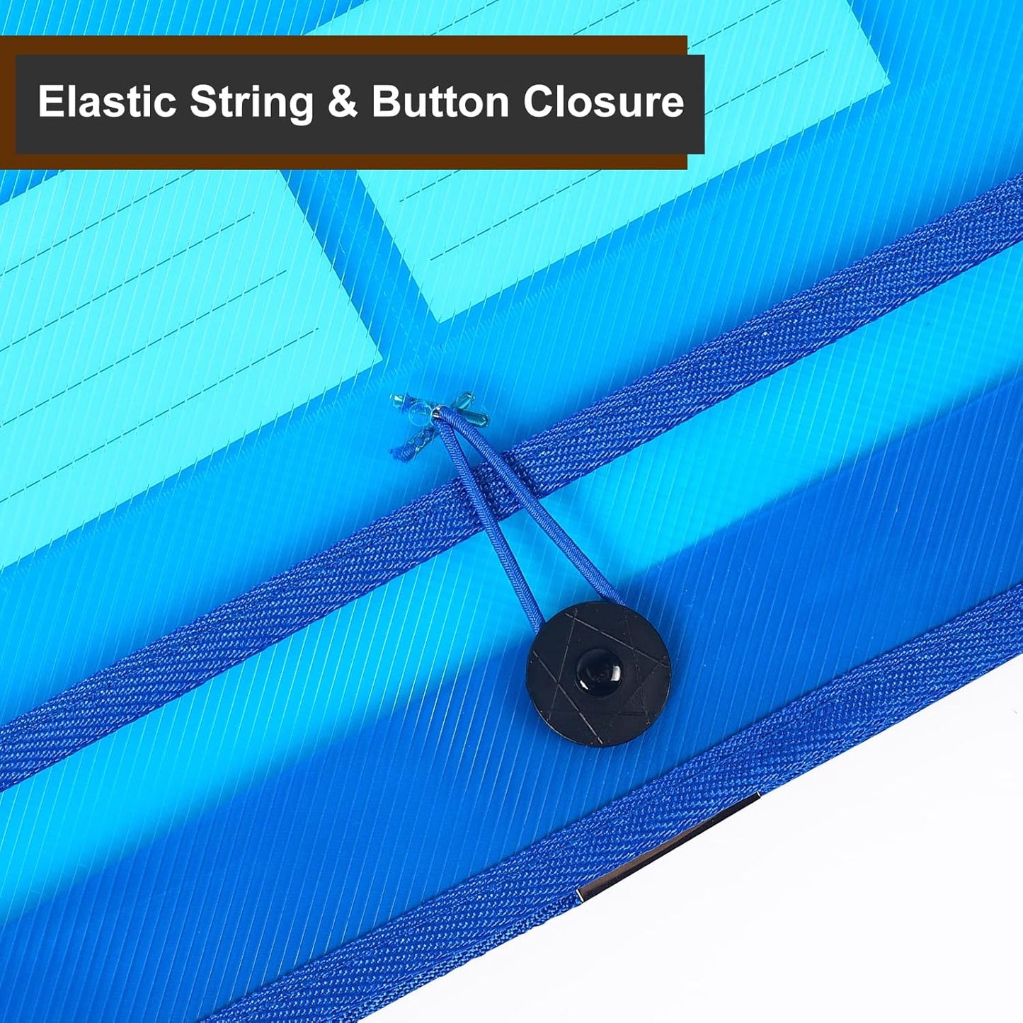 Eco-Friendly Plastic File Folders, Expanding Poly File Wallet, Transparent Expandable Envelope Organizer Document Folder with Elastic Band and Button Closure, with Small Two Pockets, 5 Colors