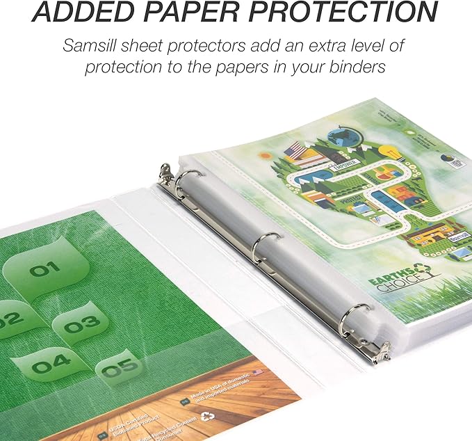 Samsill Earth's Choice 1 Inch Round Ring View Binder, Eco-Friendly and USDA Certified, White, Bulk Binder 12 Pack (MP128937)