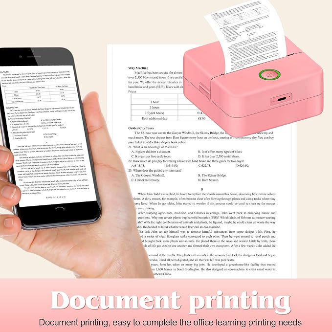 Print Pods Mini - Sticker Printer Portable Thermal Inkless Sticker Maker Machine Pocket Phone Instant Print for Study Graphics, Anatomical Diagrams, Photos