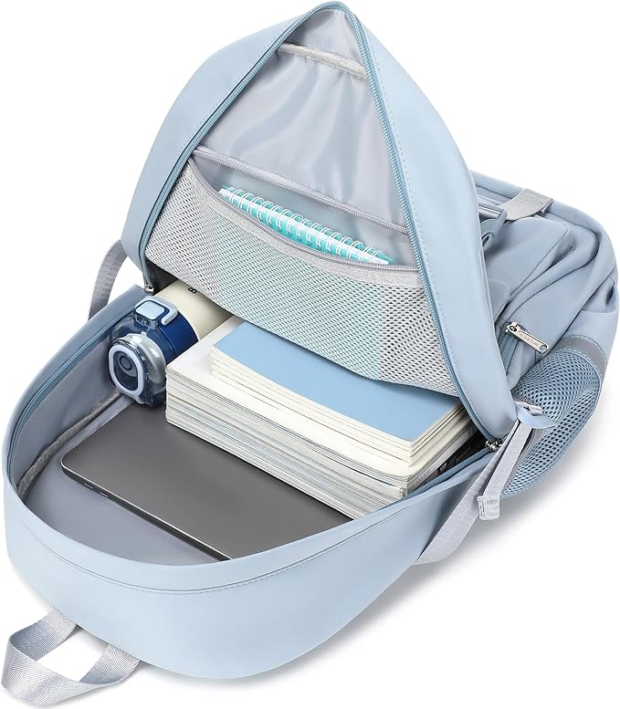 abshoo Big Student Laptop Backpack For College Women Middle High School Teen Girls Bookbag Travel Daypack (LightsteelBlue)