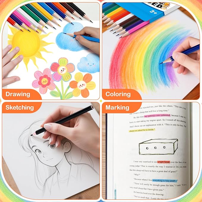 SpringFlower 432 Count Colored Pencils Bulk, 36 Pack Pre-Sharpened Coloring Pencils For Kids, Colored Pencil for Kids Teachers Classroom Essential, School Supplies for Teacher, Back to School Supplies