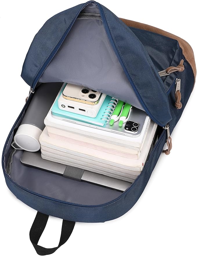 abshoo Classic Mens Backpack for School College Bookbag Middle High School Boys Bakcpacks for Teen Casual Daypack (Navy)