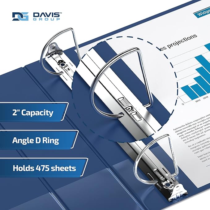Premium Economy 6-Pack 3-Ring Binders for School or Office, D-Ring Binders, 2 Inch, Royal Blue