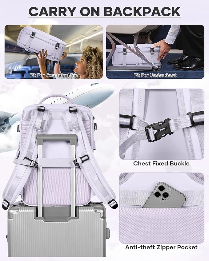 coofay Vacuum Backpack Travel with Pump Vacpack Travel Backpack with Vacuum System Compression Backpacks