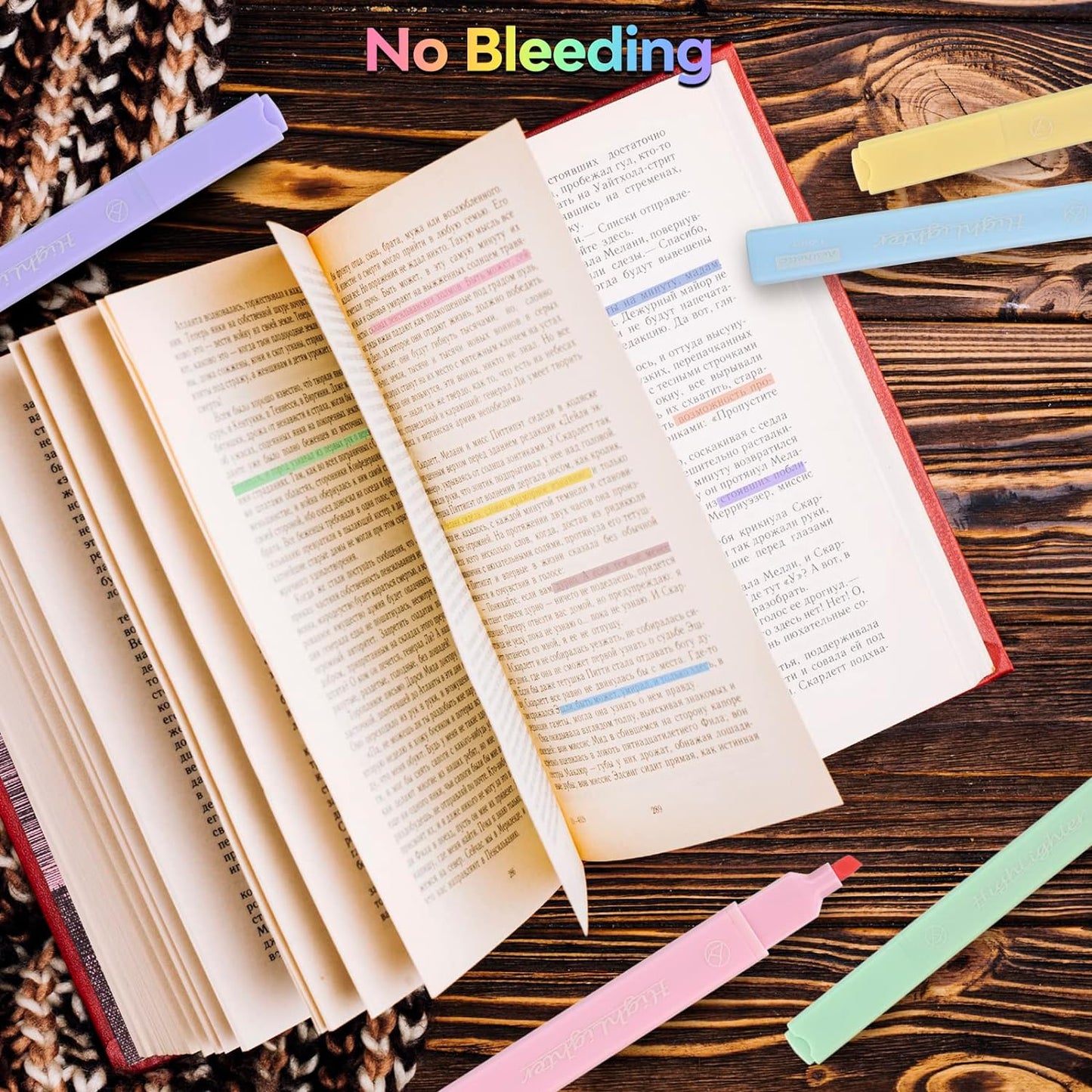 8 Colors Aesthetic Highlighters, 4mm Line Width, Assorted Colors With Soft Chisel Tip, No Bleed Bible, Great for School, Nice to Eyes, Pastel