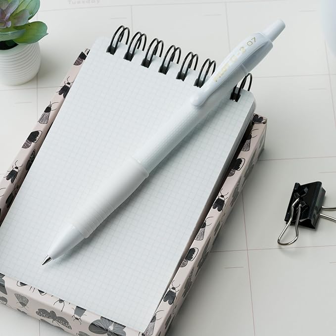 PILOT, G2 Edge White Premium Gel Roller Pens, Sensory Writing Experience, 8ct box, Fine Point 0.7 mm