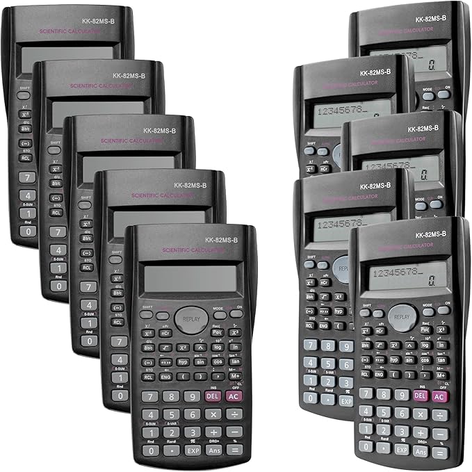 10 Pieces Scientific Calculator, 2 Line Engineering Calculator Function Calculator Math Calculator, Fraction Calculator, College Calculator for Student and Teacher