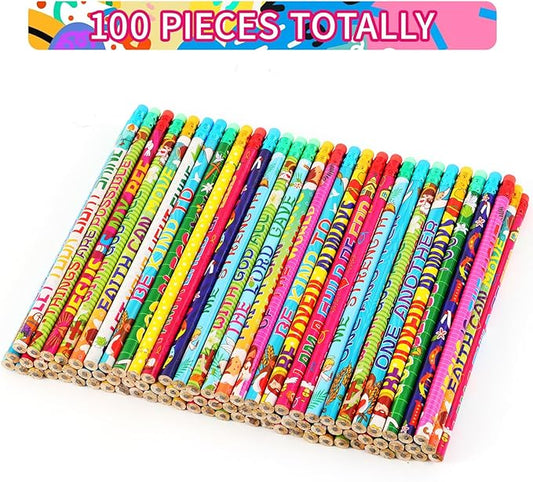 Kolewo4ever 100 Pieces Bible Verses Pencils Religious Pencil Christian Pencils with Inspirational Scripture for Students Teacher Classroom Religious School Supplies,20 Styles