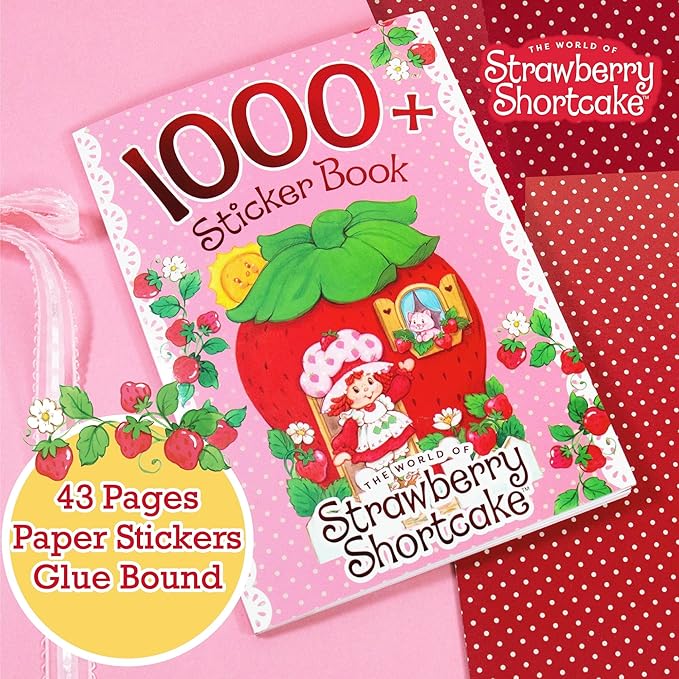 Horizon Group USA Strawberry Shortcake 1,000+ Sticker Book, Cute Stickers for Kids, Scrapbooking, Planning, Journaling, Water Bottles, Letter Stickers, and Gifts for 7-Year-Old Girls.
