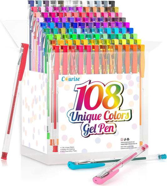 108 Unique Colors Gel Pen Set
